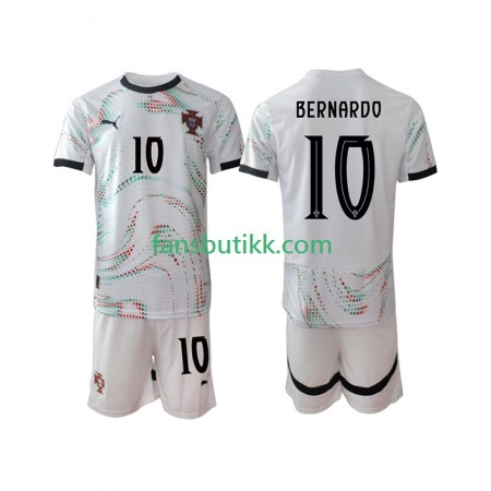 Fotballdrakt Portugal Bernardo Silva 10 Barn Bortetrøye 2025-2026 Kortermet